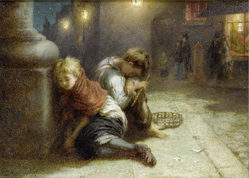 Augustus Saint-Gaudens Fatigued Minstrels Norge oil painting art